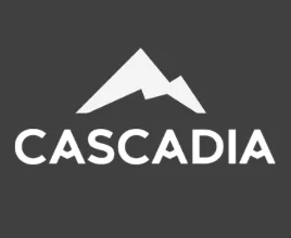 Cascadia mountain logo lockup
